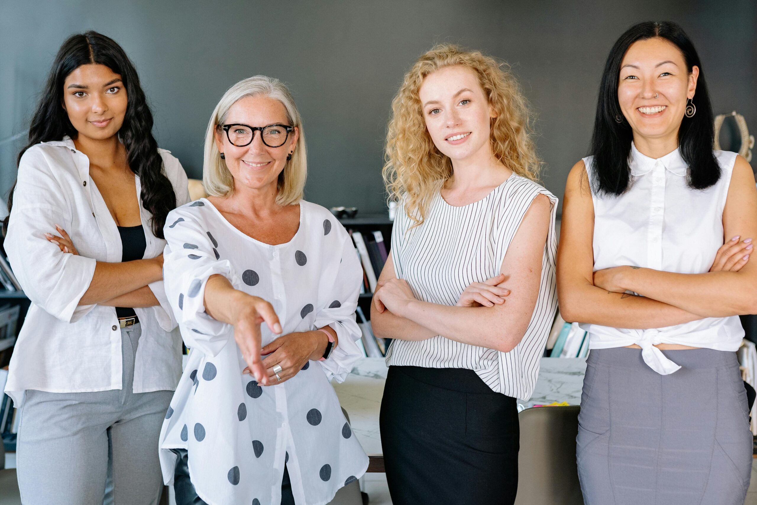 happy women at work